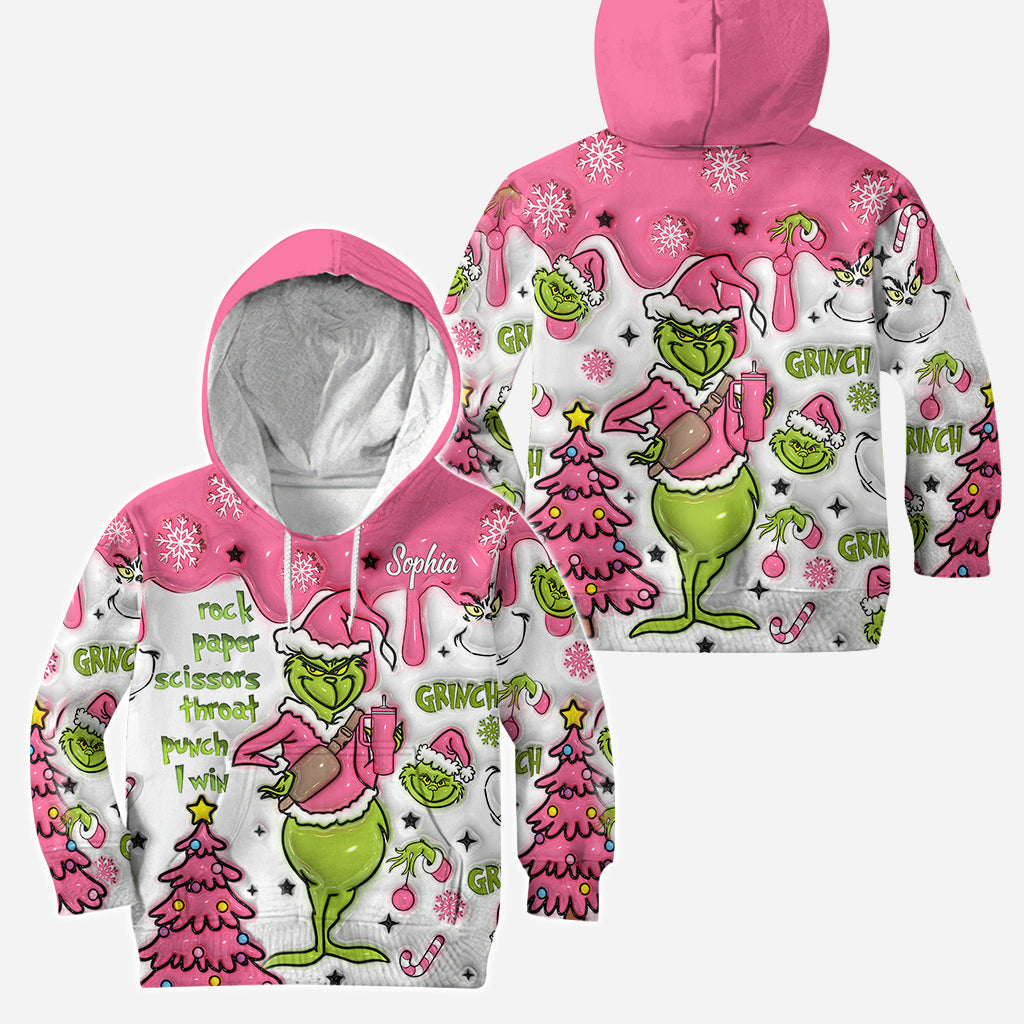 Personalized Grinch Hoodie and Leggings Set for Christmas | Custom Name Gift Hoodie & Leggings GradoCreations
