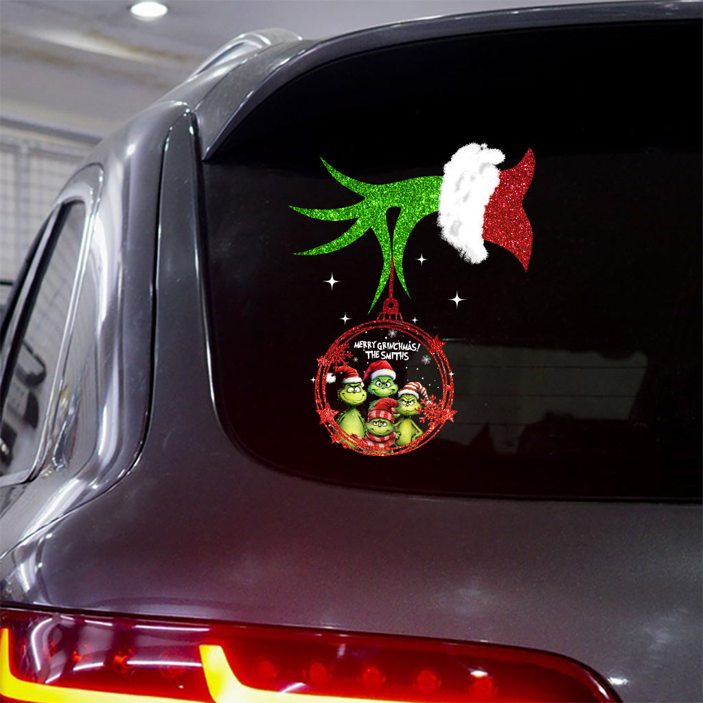 Personalized Merry Grinchmas Decal Die Cut for Christmas Decal Die Cut GradoCreations