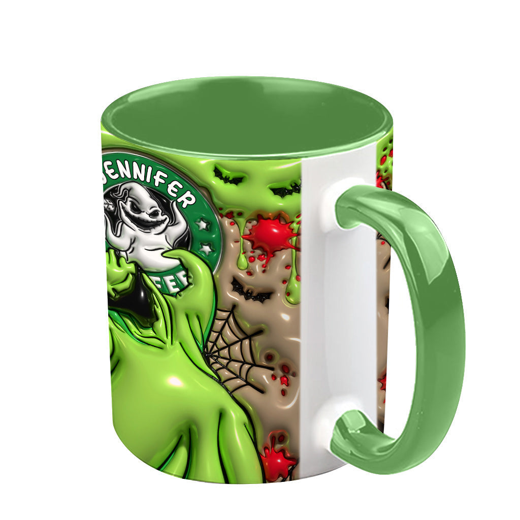 Personalized Halloween Accent Mug Custom Name Gift Idea Accent Mug GradoCreations