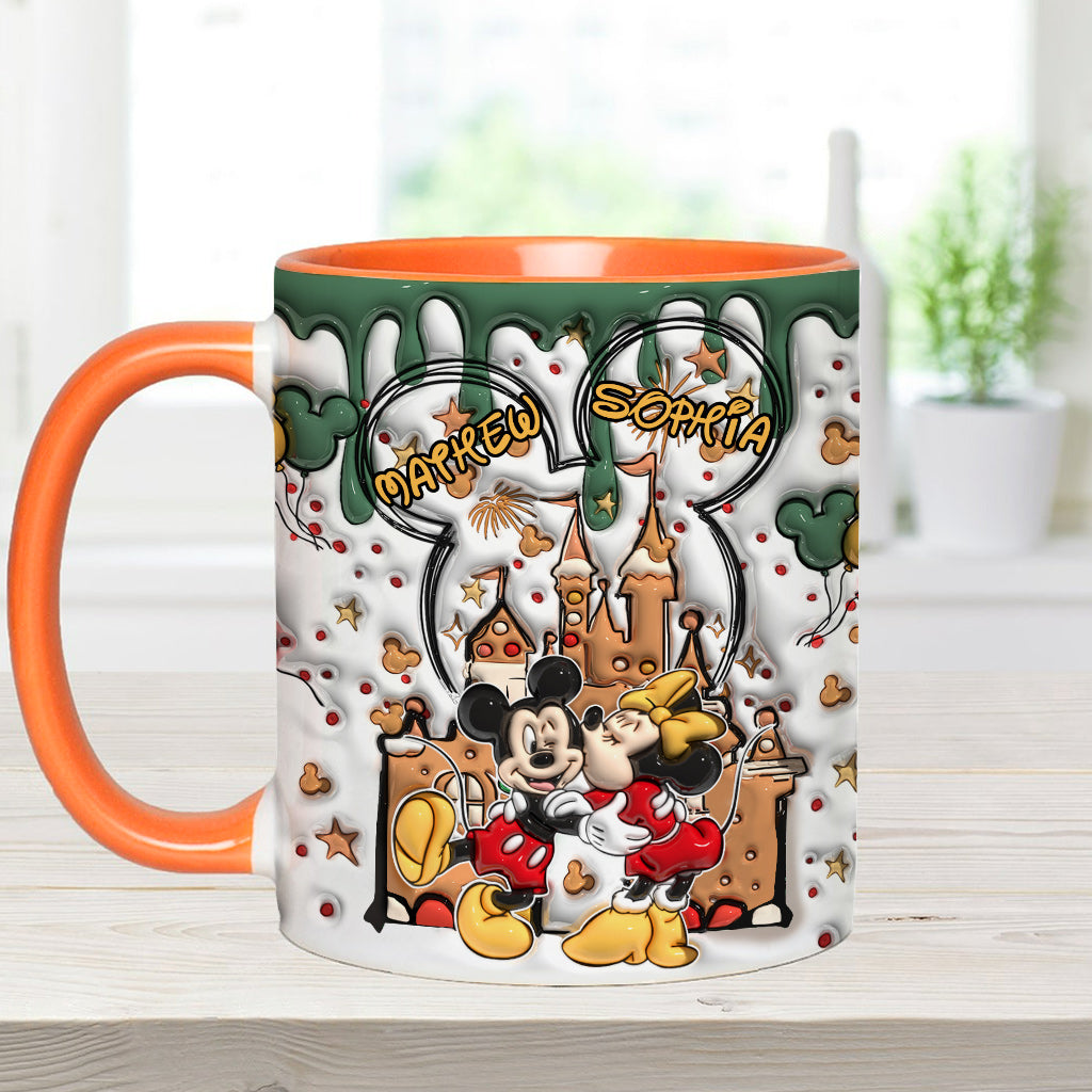 Personalized Accent Mug with Two-Tone Design for Couples Accent Mug GradoCreations