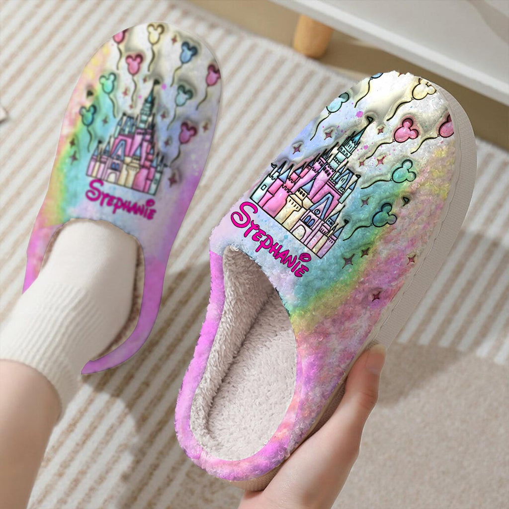 Personalized Cozy Mouse Slippers Custom Design Gift Slippers GradoCreations