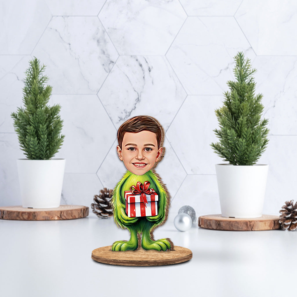 Personalized Grinchmas Freestanding Wood Plaque Christmas Gift Freestanding Wood Plaque GradoCreations