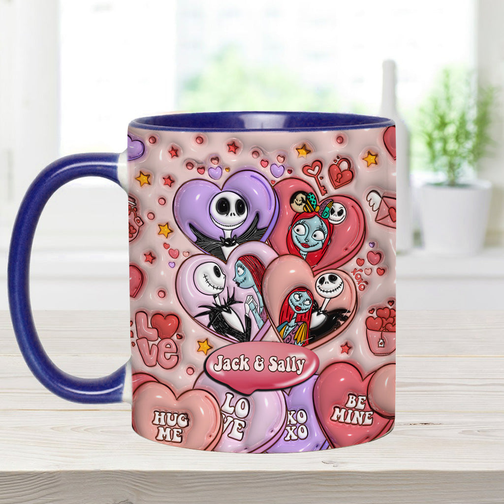 Personalized Nightmare Before Christmas Mug Custom Name Gift for Couples Accent Mug GradoCreations