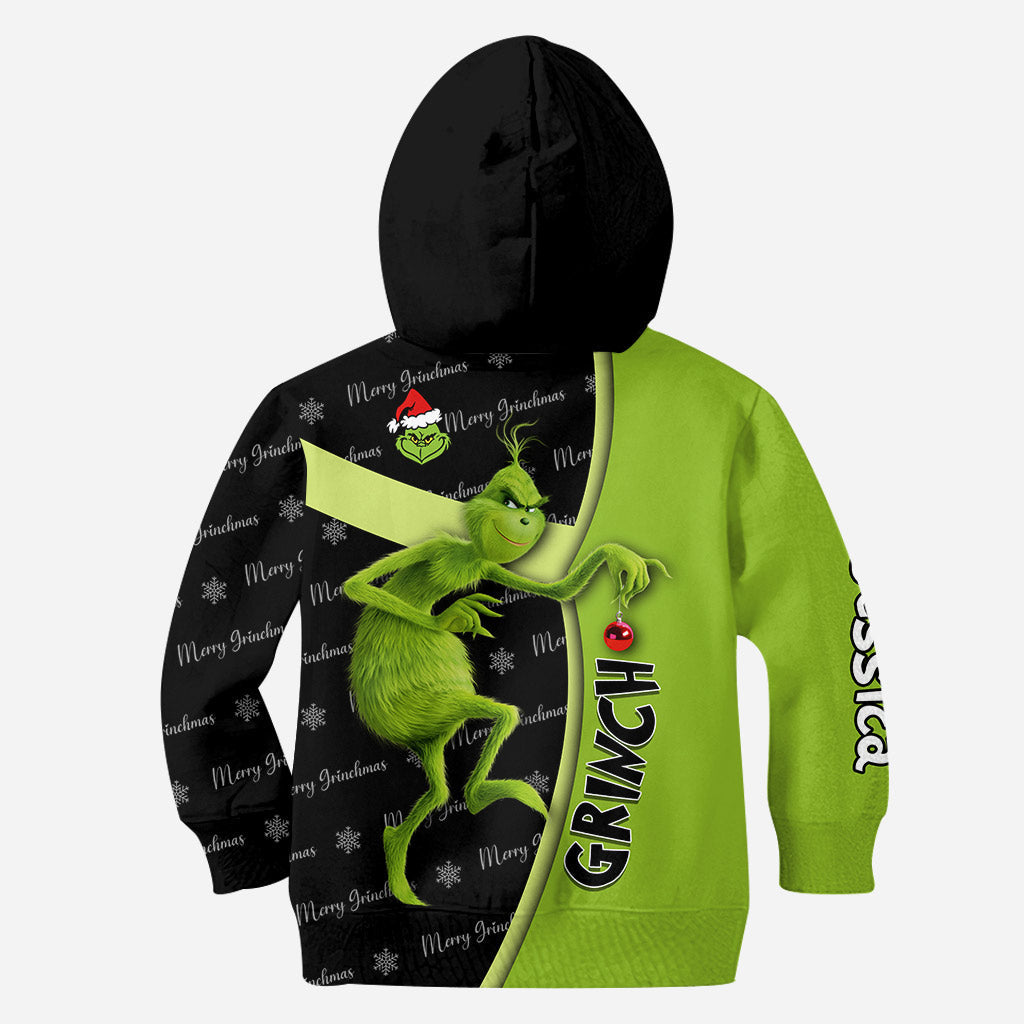 Personalized Grinch Hoodie and Leggings Custom Name Gift for Christmas Hoodie & Leggings GradoCreations