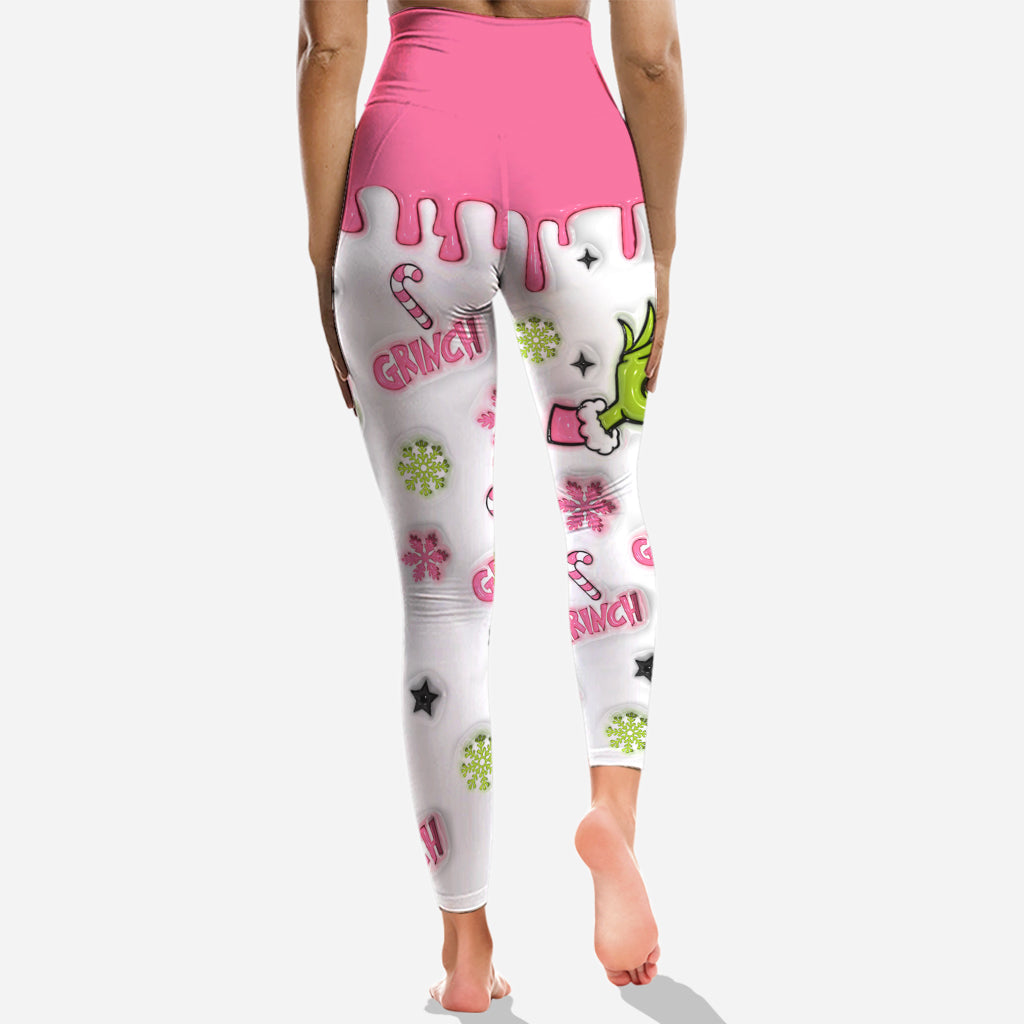 Personalized Christmas Grinch Hoodie and Leggings Set Gift Hoodie & Leggings GradoCreations