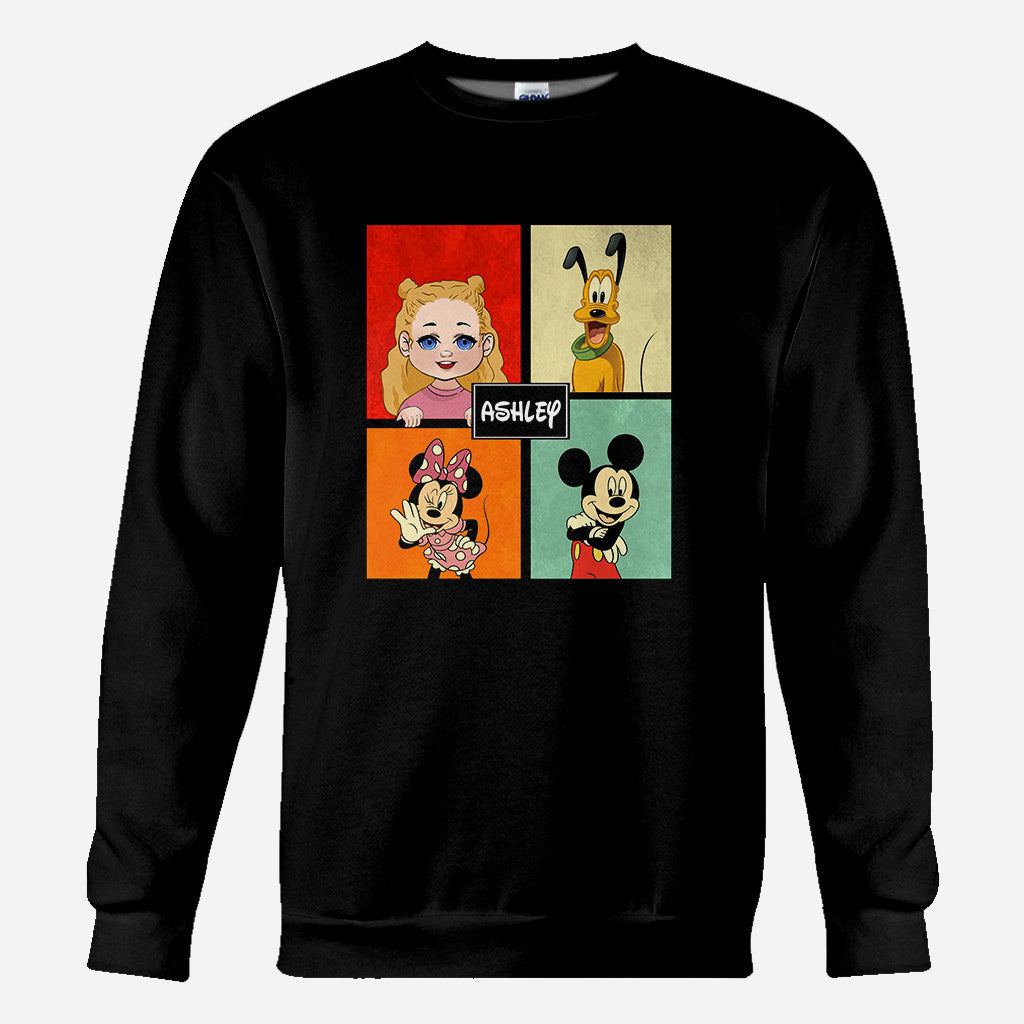 Personalized Disney Character All Over Shirt Custom Name Gift All Over Shirt GradoCreations