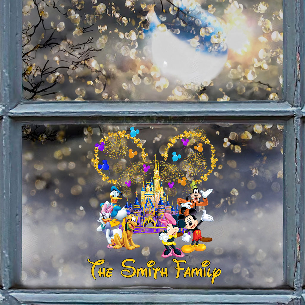 Personalized Merry Christmas Mouse Decal Die Cut for Family Decal Die Cut GradoCreations