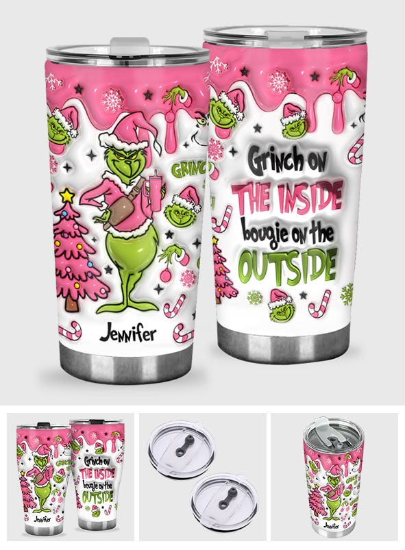 Personalized Grinch Tumbler Custom Name Holiday Drinkware Tumbler GradoCreations
