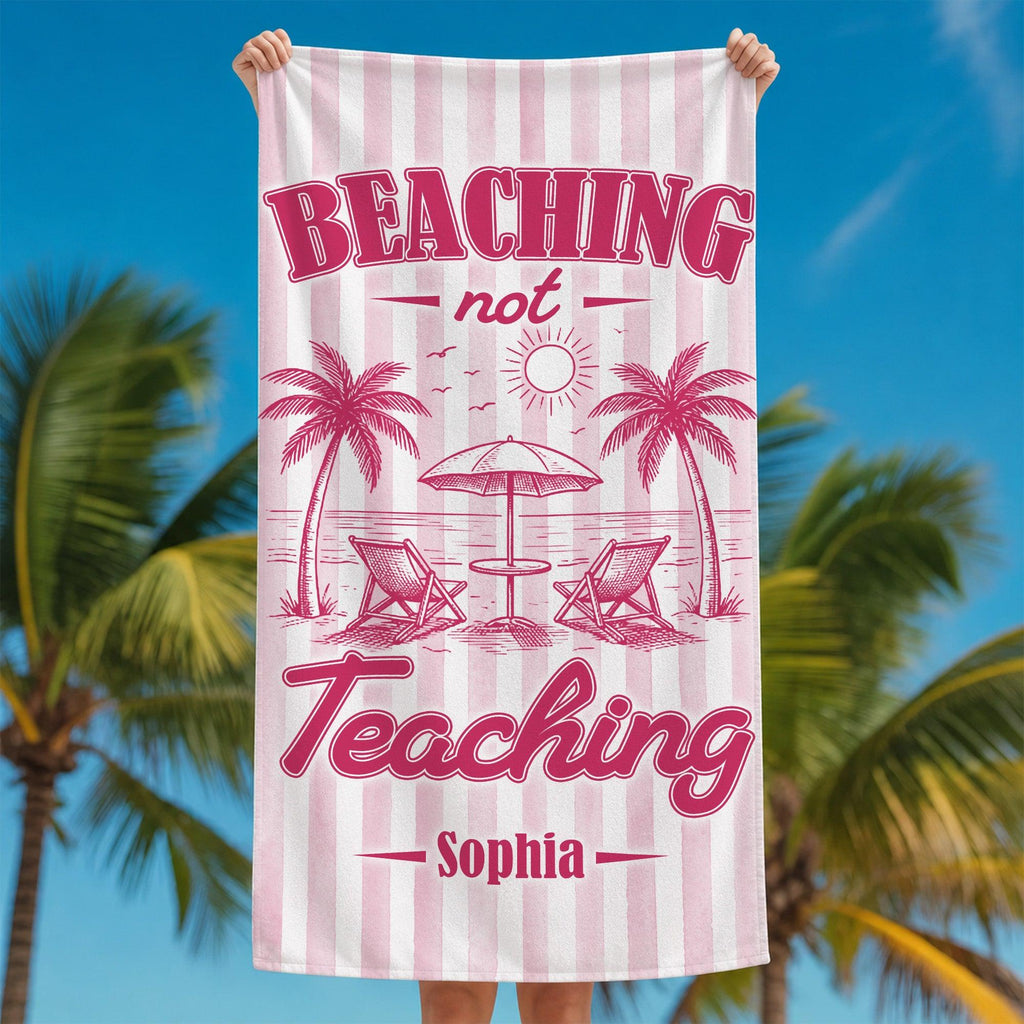 Personalized Beach Towel with Quote for Teacher Gift