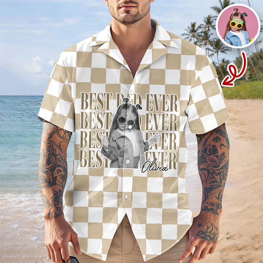 Personalized Vintage Photo Hawaiian Shirt Gift for Dad/Mom HN590 - AOP Hawai Shirt GradoCreations