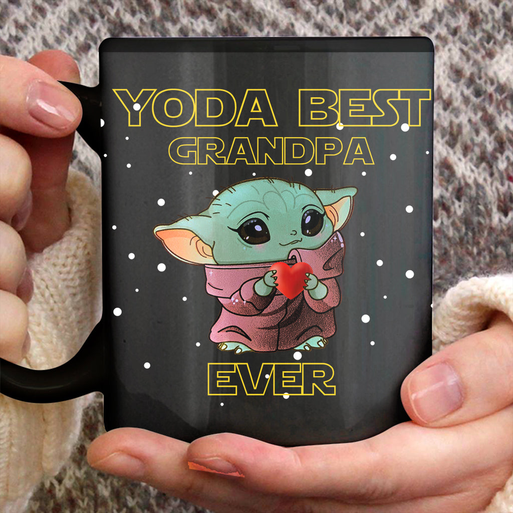 Personalized Yoda Best Grandpa Ever Mug with Custom Names Gift for Father's Day Mug GradoCreations
