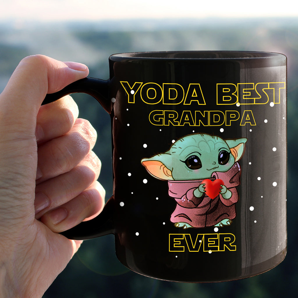 Personalized Yoda Best Grandpa Ever Mug with Custom Names Gift for Father's Day Mug GradoCreations