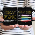 Personalized Best Dad In The Galaxy Mug Custom Name Gift Mug GradoCreations