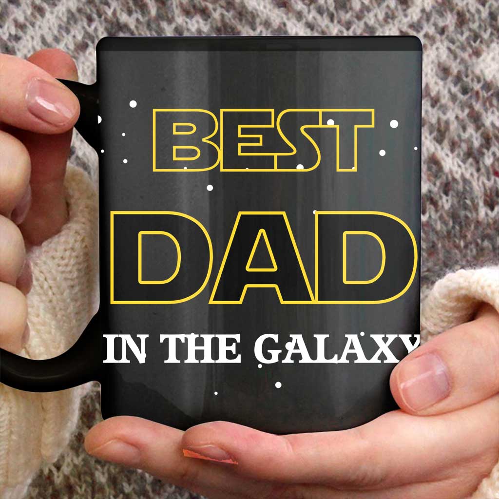Personalized Best Dad In The Galaxy Mug Custom Name Gift Mug GradoCreations
