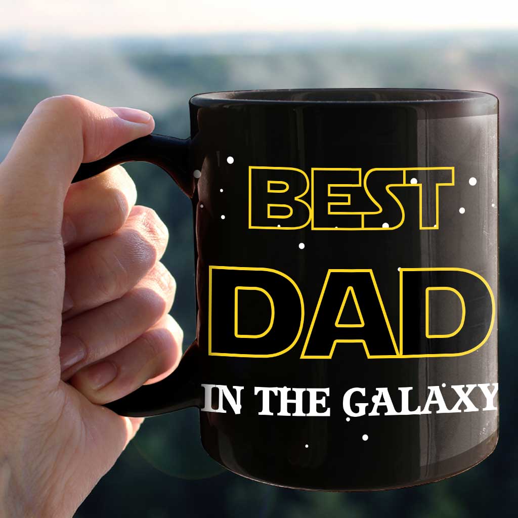 Personalized Best Dad In The Galaxy Mug Custom Name Gift Mug GradoCreations