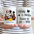 Personalized Couple Mug with Names and Mickey Design Gift Mug GradoCreations