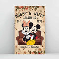 Personalized Mickey & Minnie Mouse Poster for Couples Gift Canvas and Poster GradoCreations