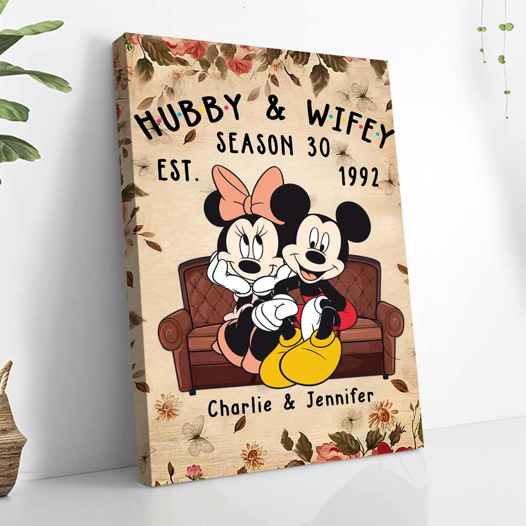 Personalized Mickey & Minnie Mouse Poster for Couples Gift Canvas and Poster GradoCreations