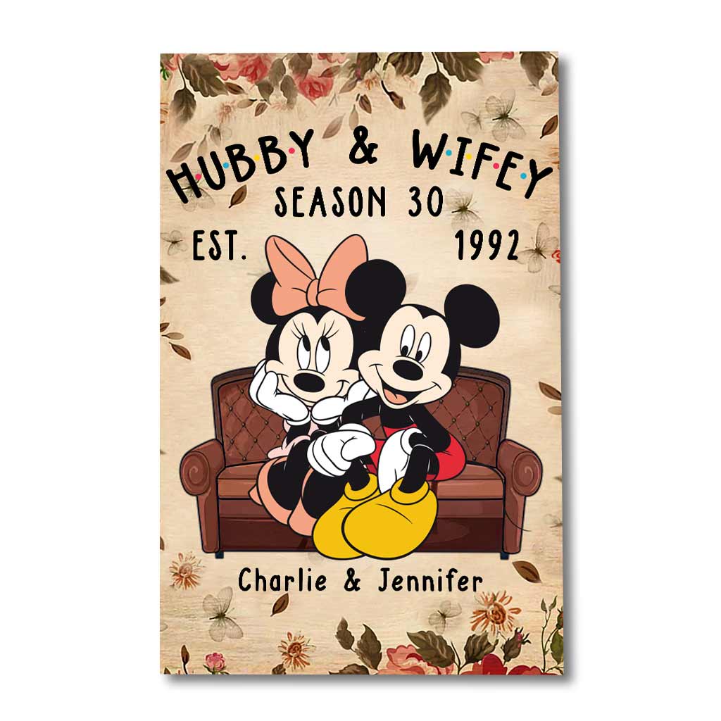 Personalized Mickey & Minnie Mouse Poster for Couples Gift Canvas and Poster GradoCreations