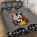Personalized Mickey Mouse Quilt Set for Couples | Unique Wedding or Anniversary Gift Quilt Set GradoCreations