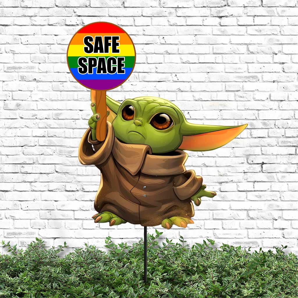 Personalized Safe Space Metal Garden Art LGBT Support Decor Metal Garden Art GradoCreations
