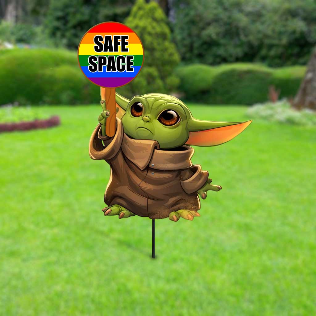 Personalized Safe Space Metal Garden Art LGBT Support Decor Metal Garden Art GradoCreations