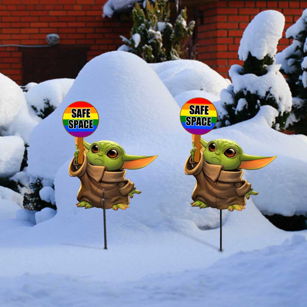 Personalized Safe Space Metal Garden Art LGBT Support Decor Metal Garden Art GradoCreations