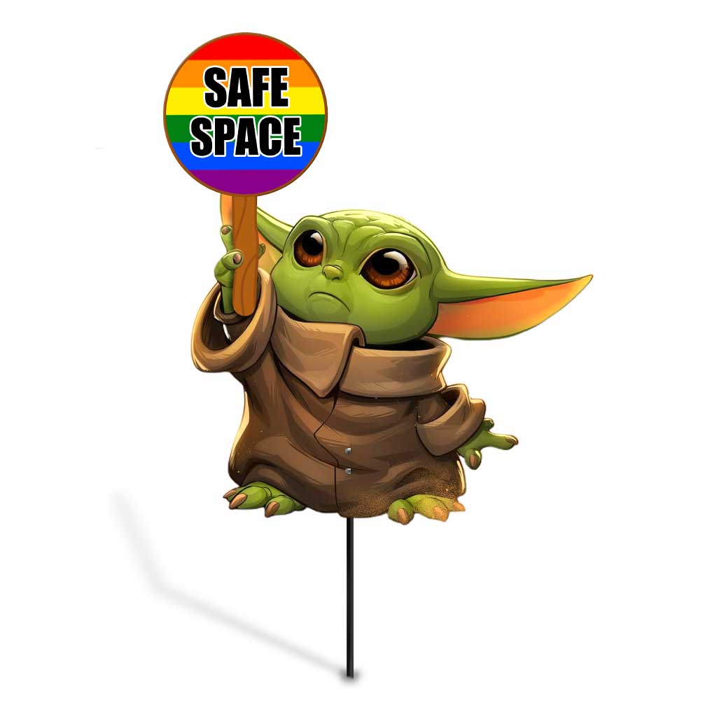 Personalized Safe Space Metal Garden Art LGBT Support Decor Metal Garden Art GradoCreations