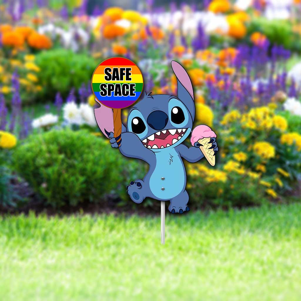 Personalized Safe Space Metal Garden Art LGBT Pride Decor Metal Garden Art GradoCreations