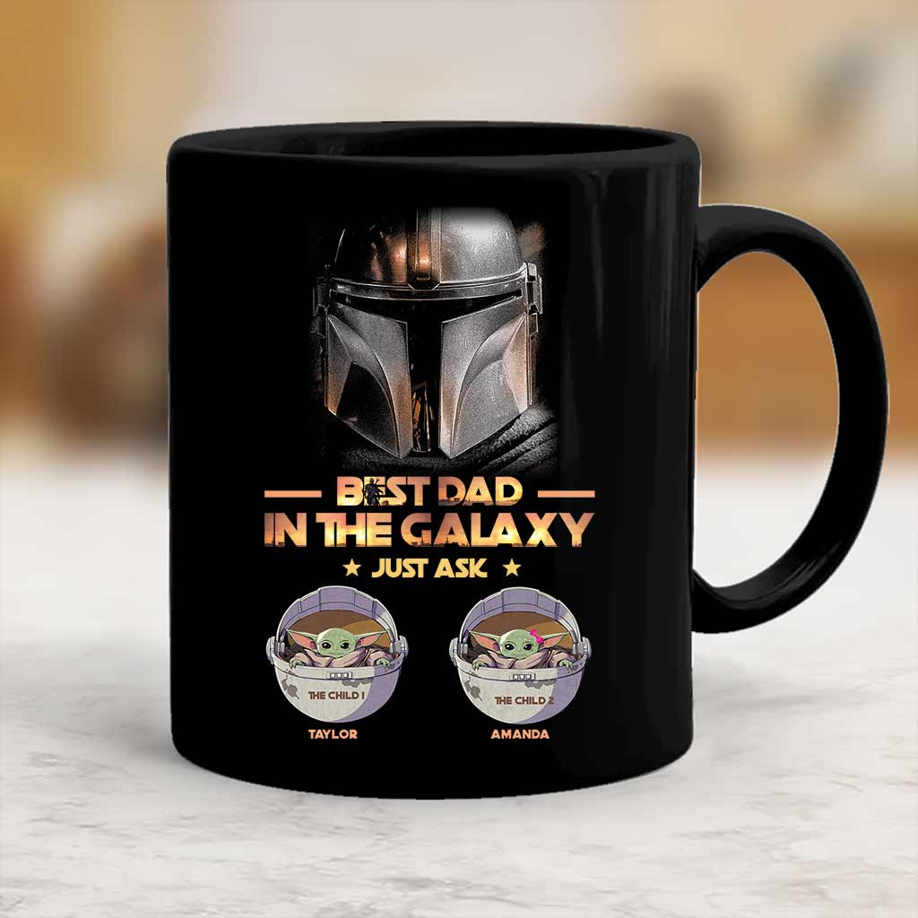 Personalized Best Dad in the Galaxy Mug Custom Names Gift for Father's Day Mug GradoCreations