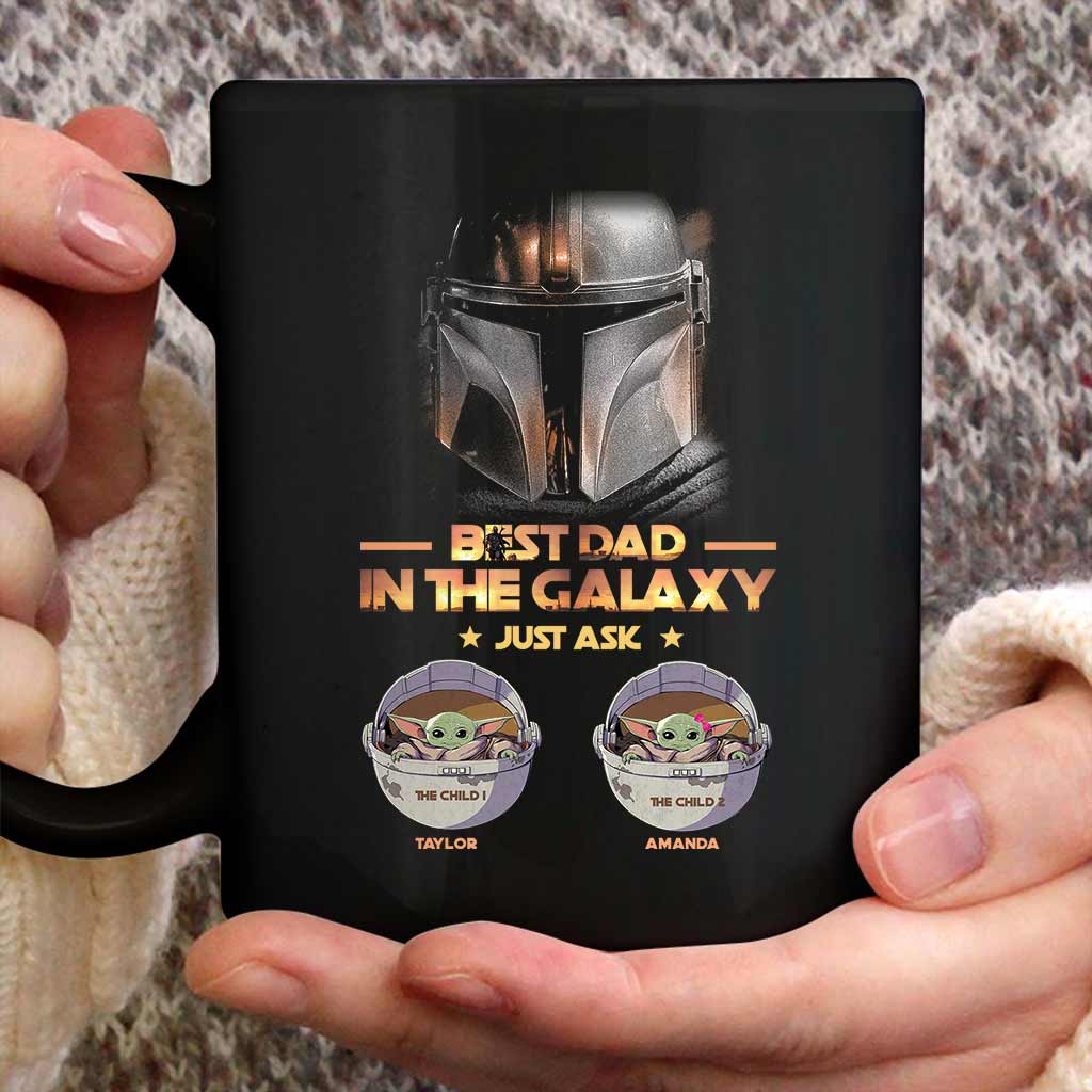 Personalized Best Dad in the Galaxy Mug Custom Names Gift for Father's Day Mug GradoCreations