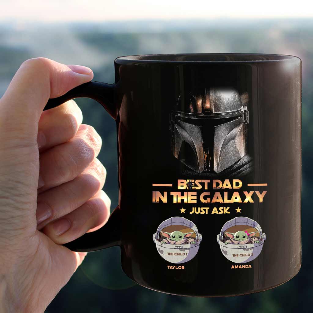 Personalized Best Dad in the Galaxy Mug Custom Names Gift for Father's Day Mug GradoCreations
