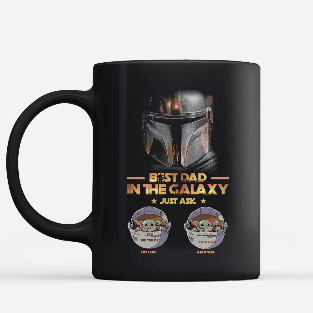 Personalized Best Dad in the Galaxy Mug Custom Names Gift for Father's Day Mug GradoCreations