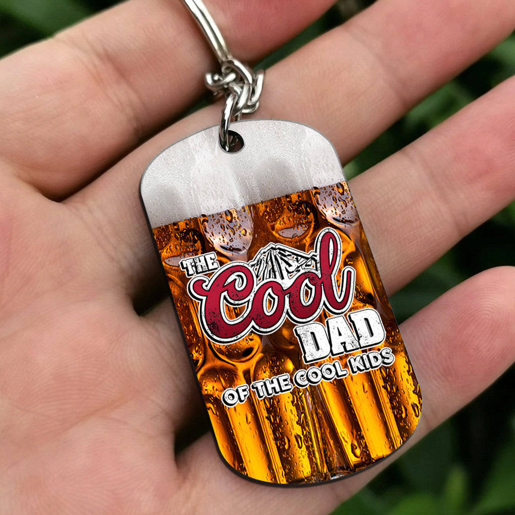 Personalized Stainless Steel Keychain Gift for Dad - Cool Design Stainless Steel Keychain GradoCreations