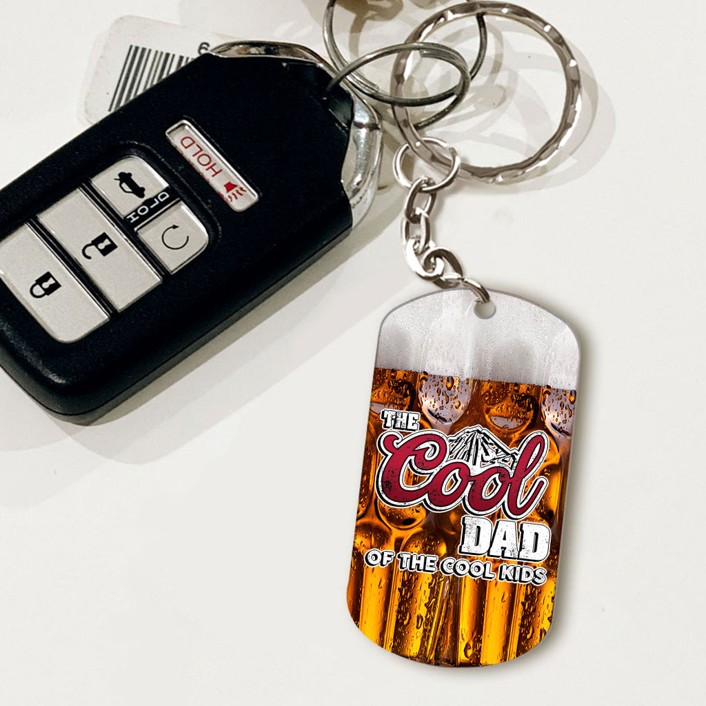 Personalized Stainless Steel Keychain Gift for Dad - Cool Design Stainless Steel Keychain GradoCreations