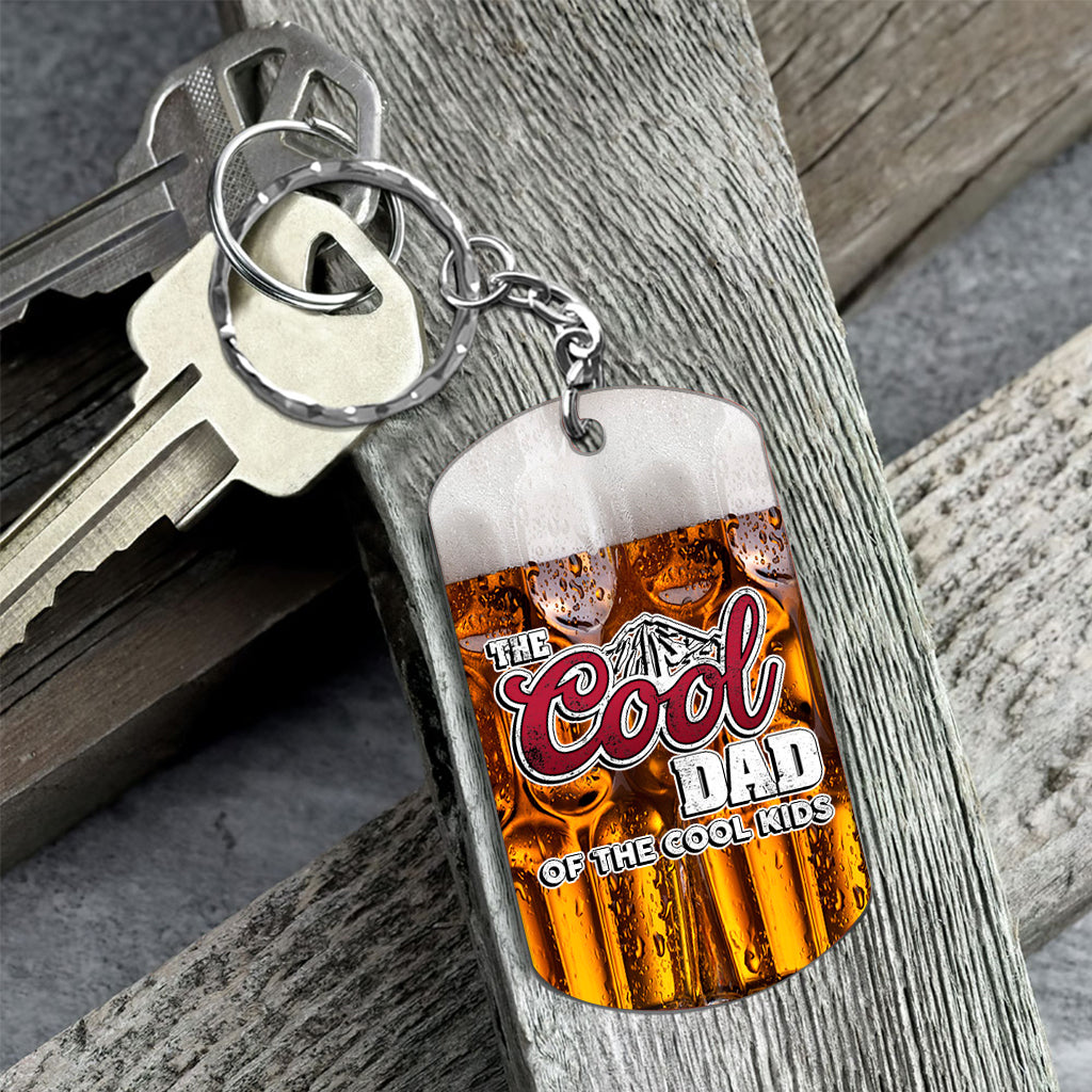 Personalized Stainless Steel Keychain Gift for Dad - Cool Design Stainless Steel Keychain GradoCreations