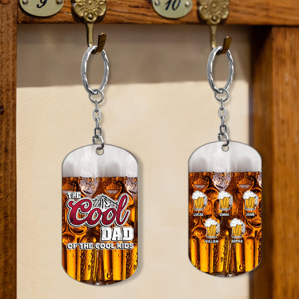 Personalized Stainless Steel Keychain Gift for Dad - Cool Design Stainless Steel Keychain GradoCreations