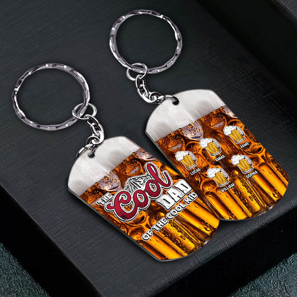 Personalized Stainless Steel Keychain Gift for Dad - Cool Design Stainless Steel Keychain GradoCreations