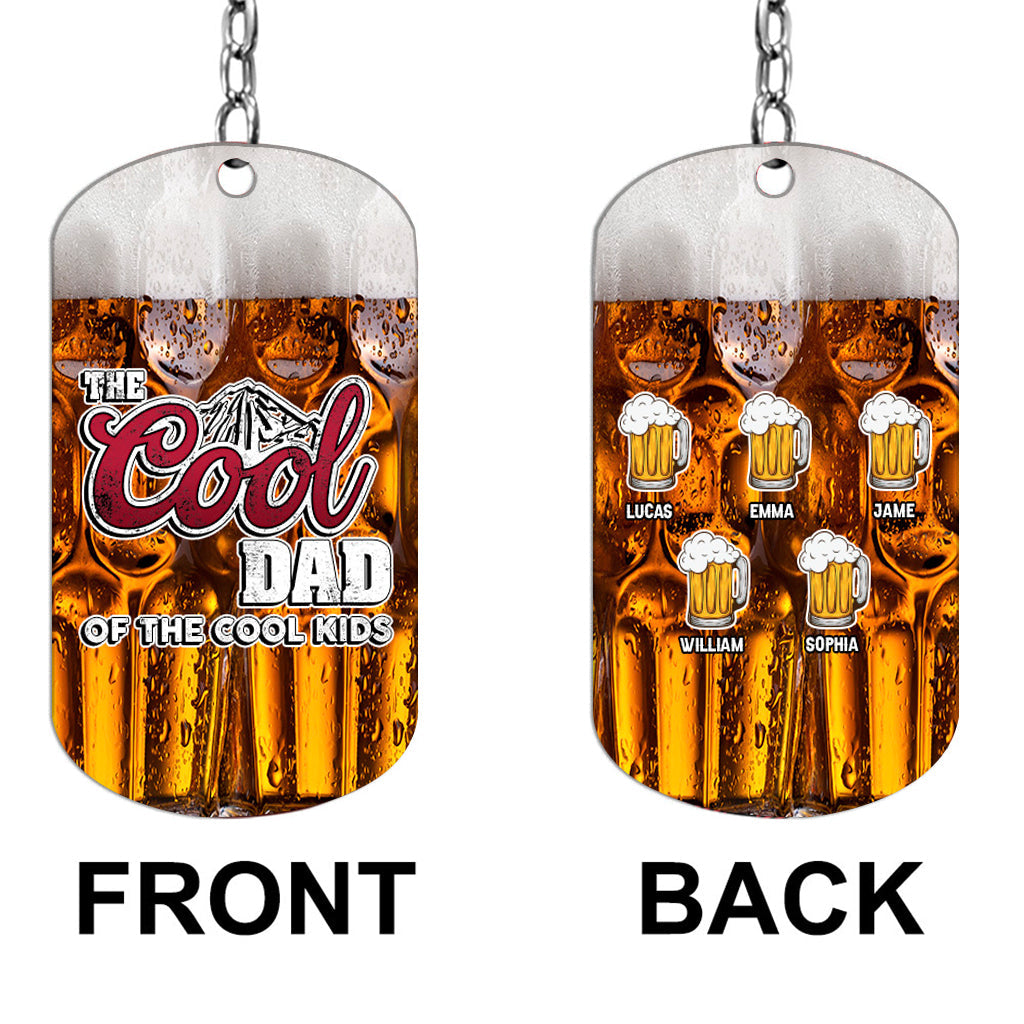 Personalized Stainless Steel Keychain Gift for Dad - Cool Design Stainless Steel Keychain GradoCreations