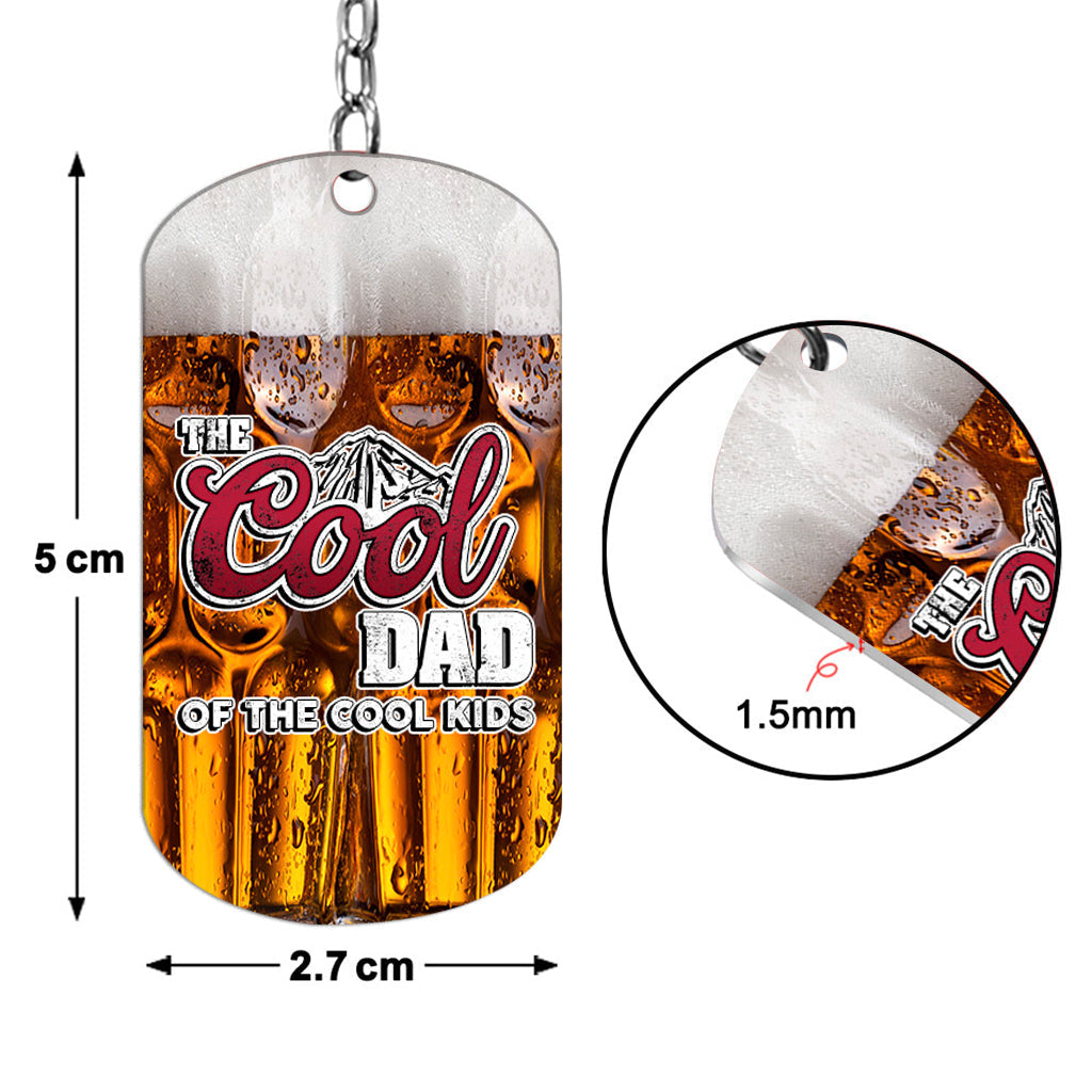 Personalized Stainless Steel Keychain Gift for Dad - Cool Design Stainless Steel Keychain GradoCreations