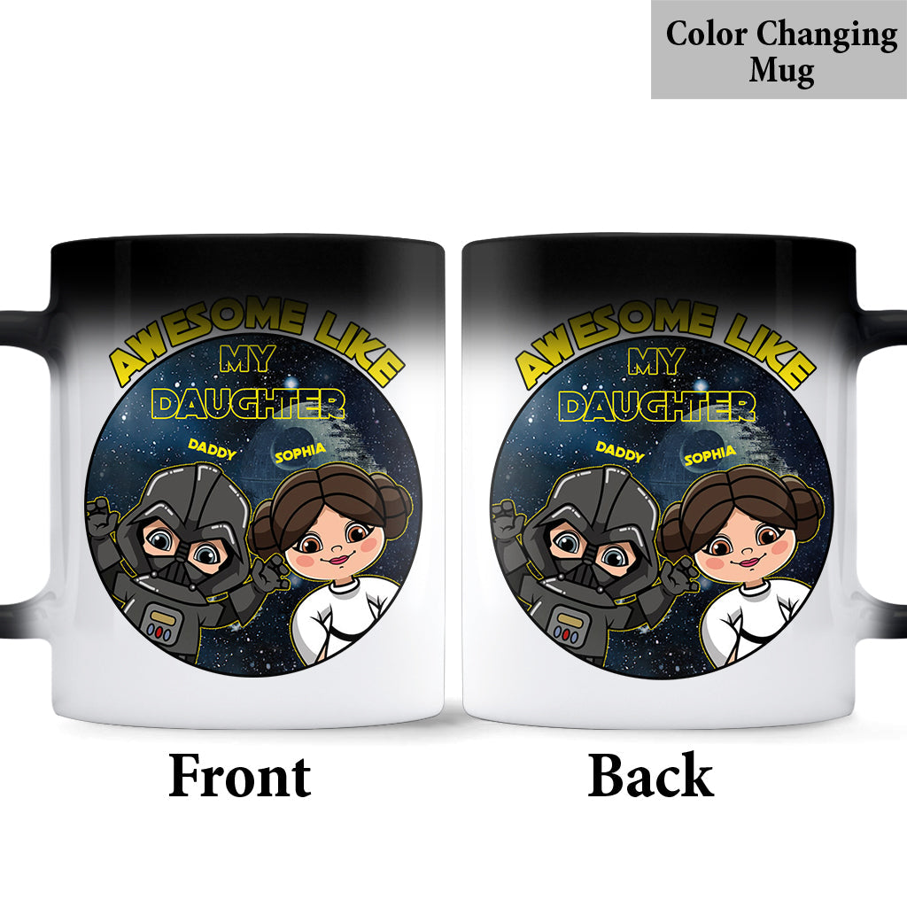 Personalized Awesome Like My Daughter Mug Custom Name Gift for Dad Mug GradoCreations