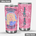 Personalized Pink Glitter Tumbler Custom Name Gift for Mom Tumbler GradoCreations