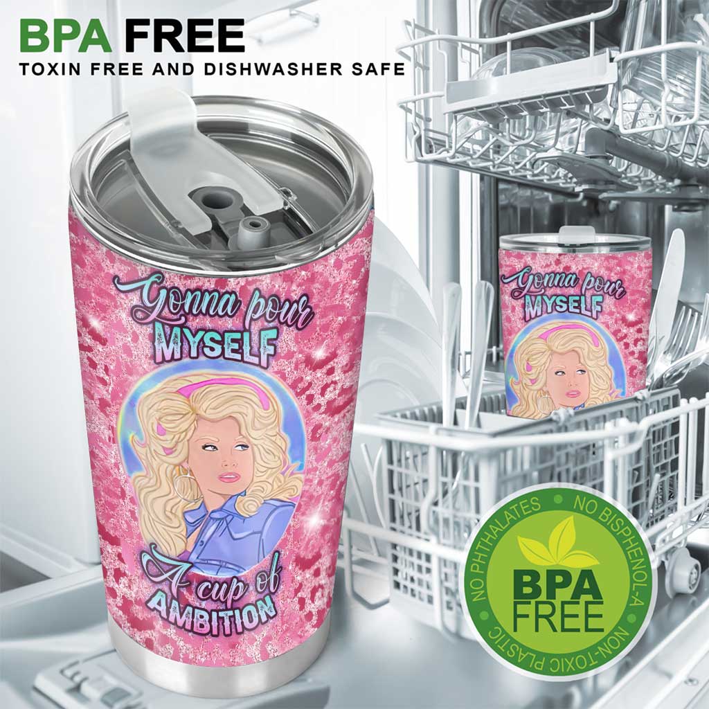 Personalized Pink Glitter Tumbler Custom Name Gift for Mom Tumbler GradoCreations