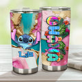 Personalized Tropical Leopard Tumbler Custom Name Gift for Summer Tumbler GradoCreations