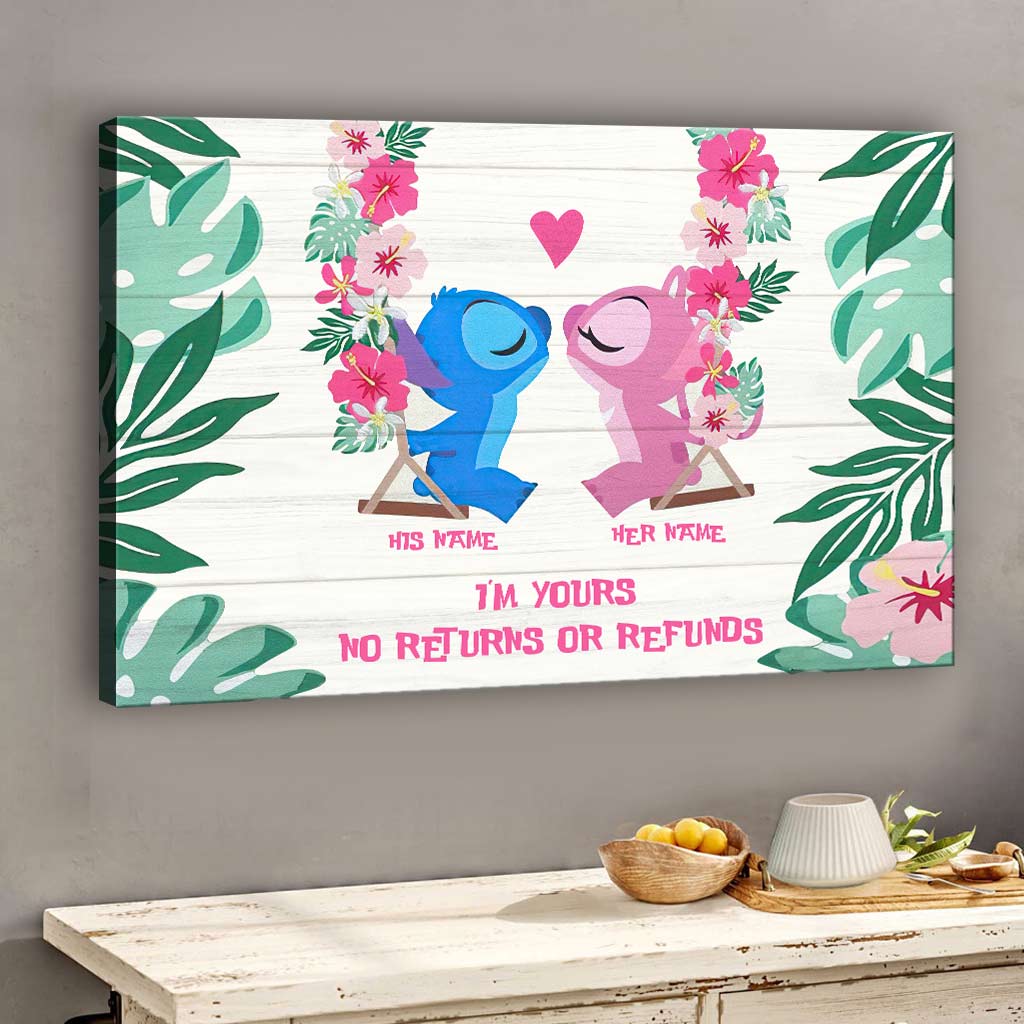 Personalized Ohana Canvas Print Custom Names Unique Couple Gift Canvas and Poster GradoCreations