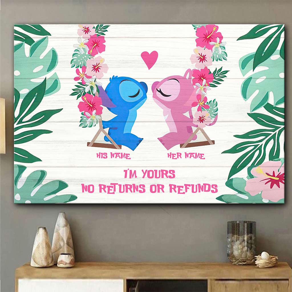 Personalized Ohana Canvas Print Custom Names Unique Couple Gift Canvas and Poster GradoCreations