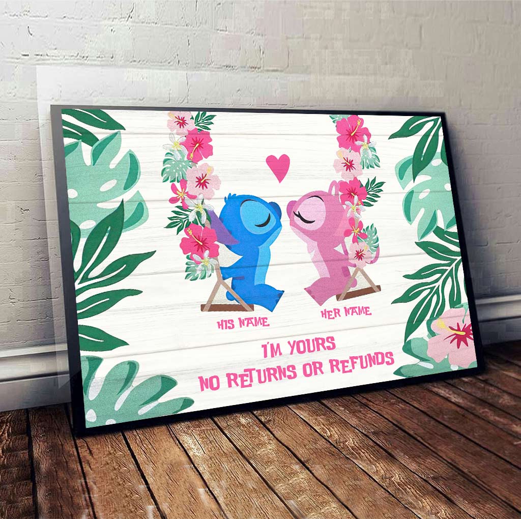 Personalized Ohana Canvas Print Custom Names Unique Couple Gift Canvas and Poster GradoCreations