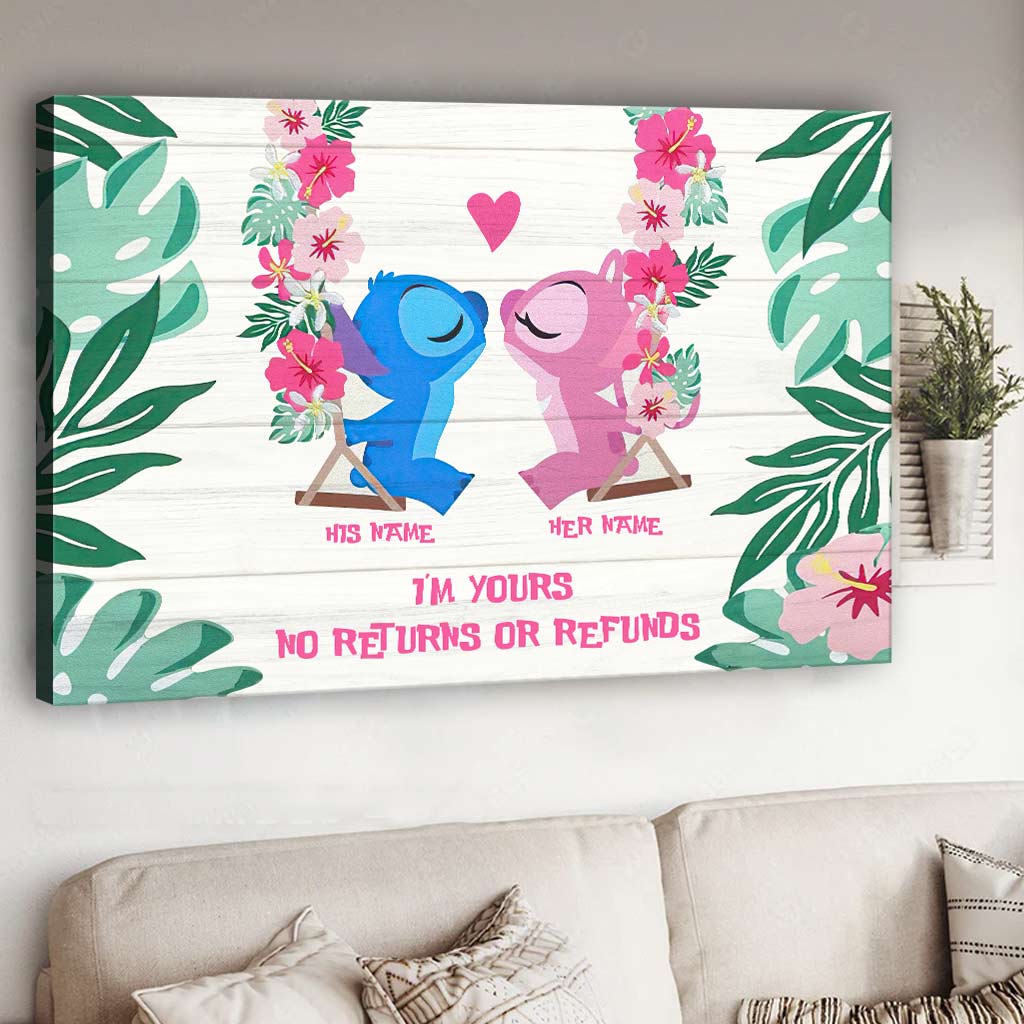 Personalized Ohana Canvas Print Custom Names Unique Couple Gift Canvas and Poster GradoCreations