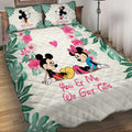 Personalized Mickey & Minnie Mouse Quilt Set for Couples | Unique Gift Quilt Set GradoCreations