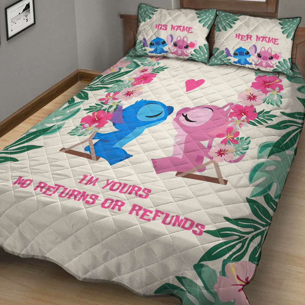 Personalized Ohana Quilt Set Custom Couple Gift for Wedding Anniversary Quilt Set GradoCreations